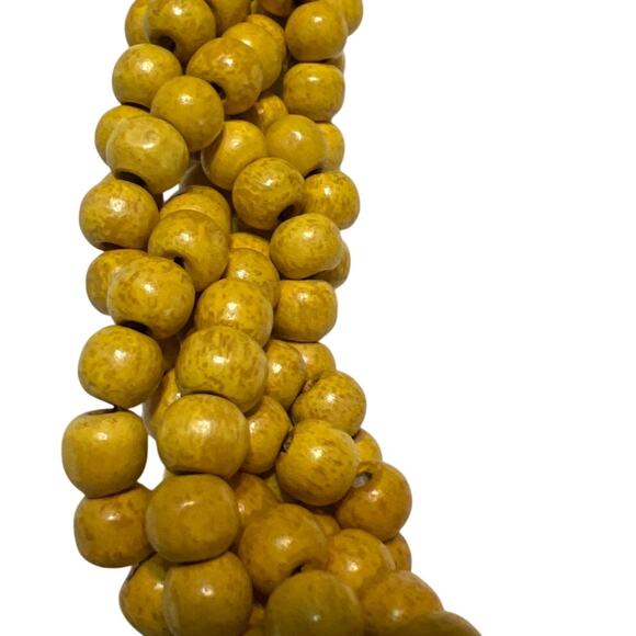 Two Necklaces Wooden Bead Braided Twists Boho Style - Picture 4 of 4